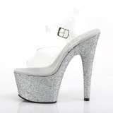 s�lv glitter 18 cm Pleaser ADORE-708HMG pole dancing sko