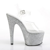 s�lv glitter 18 cm Pleaser ADORE-708HMG pole dancing sko