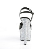 sølv glitter 18 cm Pleaser SKY-309LG pole dancing sko