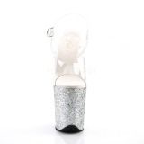 s�lv glitter 20 cm FLAMINGO-808LG plat� h�yh�lte sandaler sko