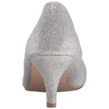 s�lv krystall stein 6,5 cm DORIS-06 h�ye pumps aftensko med h�l