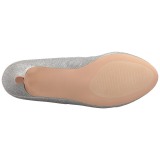 s�lv krystall stein 6,5 cm DORIS-06 h�ye pumps aftensko med h�l
