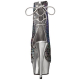 s�lv lakk 15 cm DELIGHT-1018HG h�ye ankelst�vletter med plat�s�le til dame