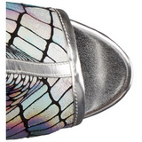 s�lv lakk 15 cm DELIGHT-1018HG h�ye ankelst�vletter med plat�s�le til dame