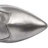 sølv matt 13 cm SEDUCE-3000 lårhøye støvler til menn