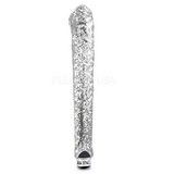 s�lv paljetter 15 cm PLEASER BLONDIE-R-3011 overknee st�vler plat�