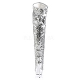s�lv paljetter 15 cm PLEASER BLONDIE-R-3011 overknee st�vler plat�