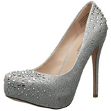 s�lv strass 13 cm DESTINY-06R h�ye platform pumps sko