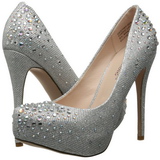 s�lv strass 13 cm DESTINY-06R h�ye platform pumps sko
