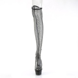 strass mesh 15 cm DELIGHT-3009 svarte lrhye sko hye hler