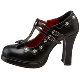 svart 10,5 cm CRYPTO-06 mary jane pumps sko
