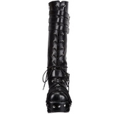 svart 11,5 cm CHARADE-206 lolita st�vler gothic plat� tykke s�ler