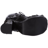 svart 11,5 cm CHARADE-206 lolita st�vler gothic plat� tykke s�ler