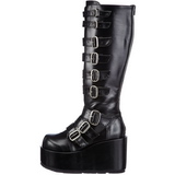 svart 11 cm CONCORD-108 lolita støvler gothic platå tykke såler