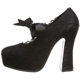 svart 13 cm DEMON-11 lolita gothic plat�sko