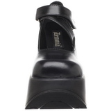 svart 13 cm DYNAMITE-03 lolita sko gothic wedge plat�sko med kileh�ler