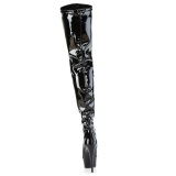 svart 15 cm DELIGHT-3000BONE l�rh�ye st�vletter plat�