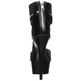svart 15 cm DELIGHT-690 høye ankelstøvletter med platåsåle til dame