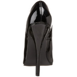 svart 15 cm DOMINA-212 h�ye damesko med h�l