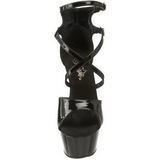 svart 15 cm KISS-254 høye damesko med hæl