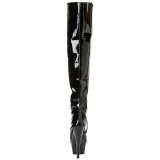 svart 15 cm KISS-3010 l�rh�ye st�vletter plat�