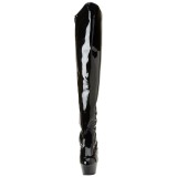 svart 15 cm KISS-3010 l�rh�ye st�vletter plat�