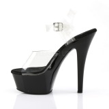 svart 15 cm Pleaser KISS-208 platform h�yh�lte sko