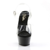 svart 15 cm Pleaser KISS-208 platform høyhælte sko