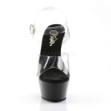 svart 15 cm Pleaser KISS-208 platform h�yh�lte sko