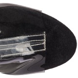 svart 18 cm ADORE-1017SRS h�ye ankelst�vletter med frynser til dame