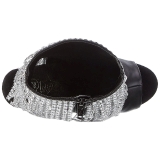 svart 18 cm ADORE-1024RSF h�ye ankelst�vletter med frynser til dame