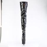 svart 18 cm ADORE-4000SLT vinyl l�rh�ye st�vler crotch h�y