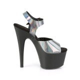 svart 18 cm ADORE-708N-DT hologram plat� h�ye h�ler dame