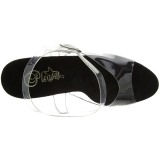 svart 18 cm ADORE-708SRS h�yh�lte sandaler strass plat�