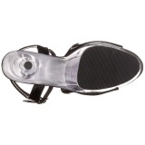 svart 18 cm ADORE-709 akryl platå høye hæler sko