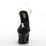 svart 18 cm Pleaser MOON-708HRS plat� h�ye h�ler sko