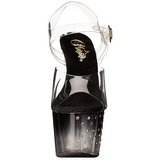 svart 18 cm STARDUST-708T plat� h�yh�lte sandaler sko