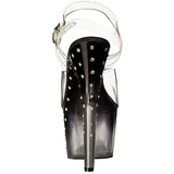 svart 18 cm STARDUST-708T plat� h�yh�lte sandaler sko