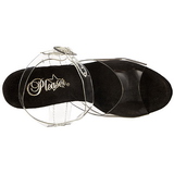svart 18 cm STARDUST-708T plat� h�yh�lte sandaler sko