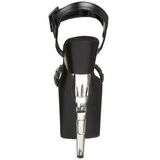 svart 19 cm BONDGIRL-712 plat sko med hndvpen hler