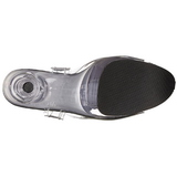svart 20 cm FLAMINGO-808G glitter platå høye hæler sko
