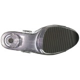 svart 20 cm FLAMINGO-808SRS høyhælte sandaler strass platå