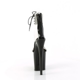 svart 20 cm FLAMINGO-827RS svarte plat� h�ye h�ler med ankel stropper