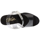 svart 20 cm Pleaser FLAMINGO-808MG glitter sko med høye hæler