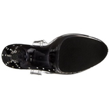 svart 20 cm STARDUST-808T platå høyhælte sandaler sko