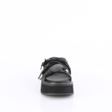 svart 5 cm EMILY-07 emo gothic plat� mules kvinner
