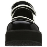 svart 6 cm SPRITE-01 lolita sko gothic platåsko med tykke såler