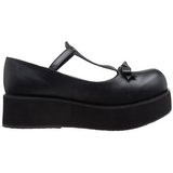 svart 6 cm SPRITE-03 lolita sko gothic platåsko med tykke såler