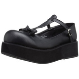 svart 6 cm SPRITE-03 lolita sko gothic platåsko med tykke såler