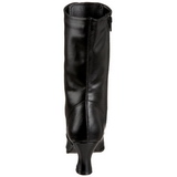 svart 7 cm VICTORIAN-120 dame ankelstøvletter med snøring